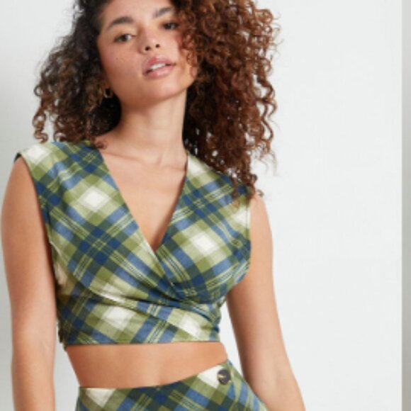 WEWOREWHAT Tie Back Wrap Top NWT Sz Sm - Picture 1 of 2